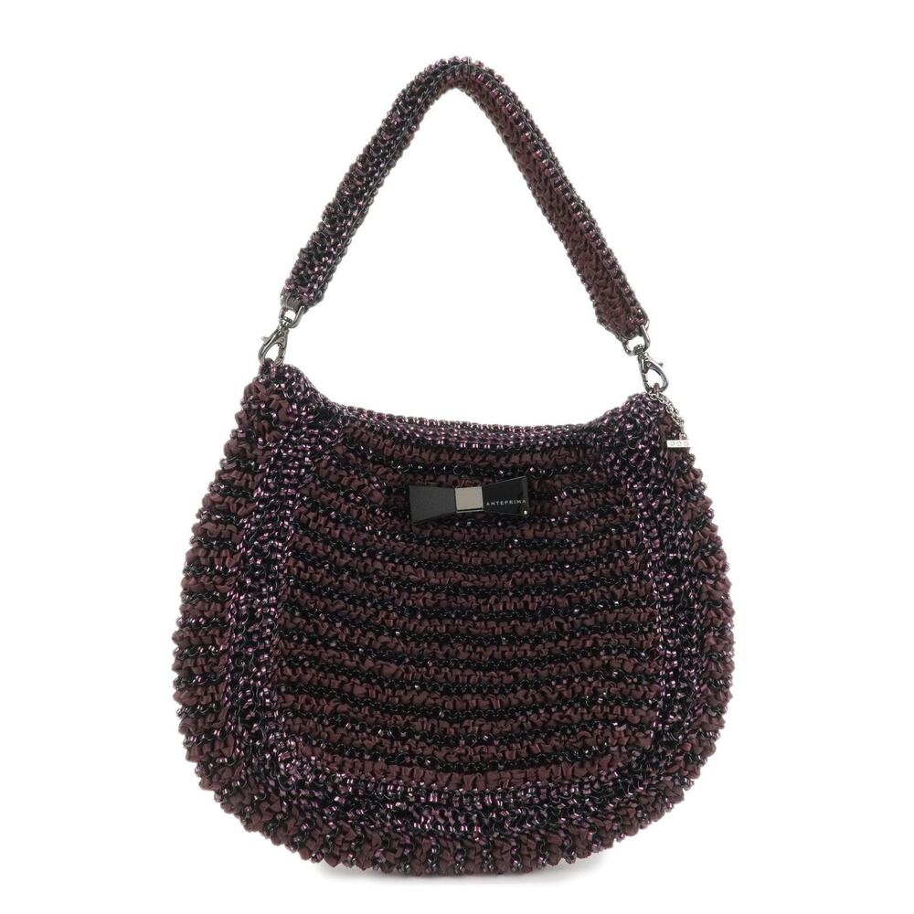 Anteprima Vinyl Wire Bag Black and Pink Red